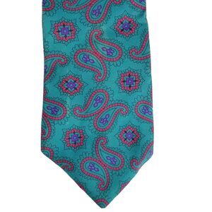 Perry Ellis Mens Silk Tie Paisley Made in the USA Portfolio Neckwear Necktie